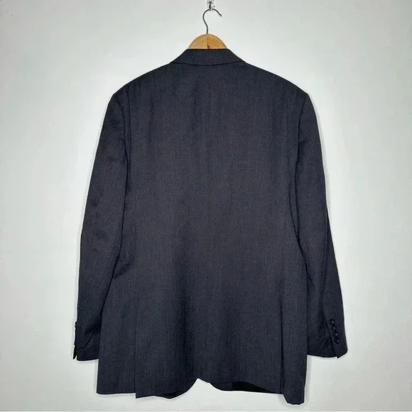 Banana Republic Dark Grey Two Button Wool Blazer Size 44L
